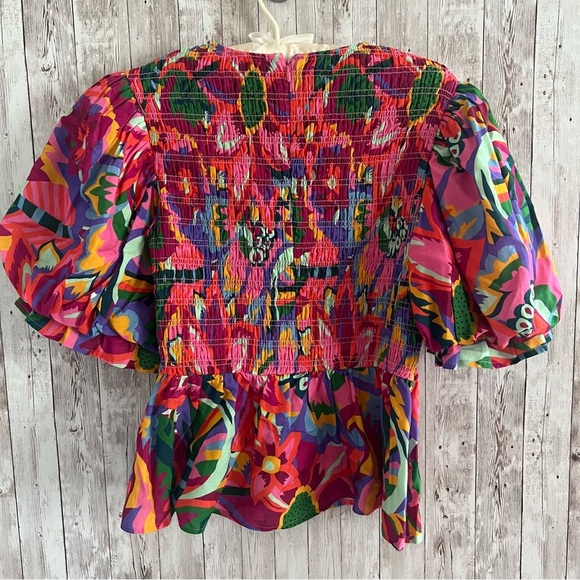 CROSBY by Mollie Burch Multicolor Floral Blouse Small - Picture 2 of 3